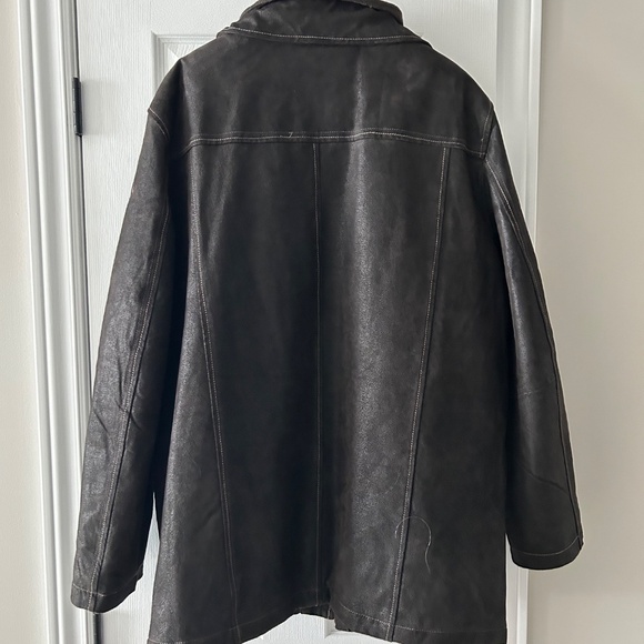 100% Suede leather Mens Jacket New removable weather guard - Picture 2 of 8